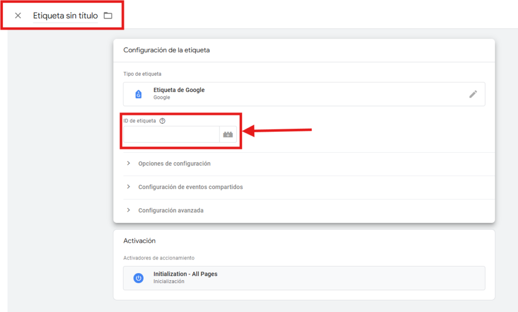 Configurar etiqueta de GA4 en Google Tag Manager